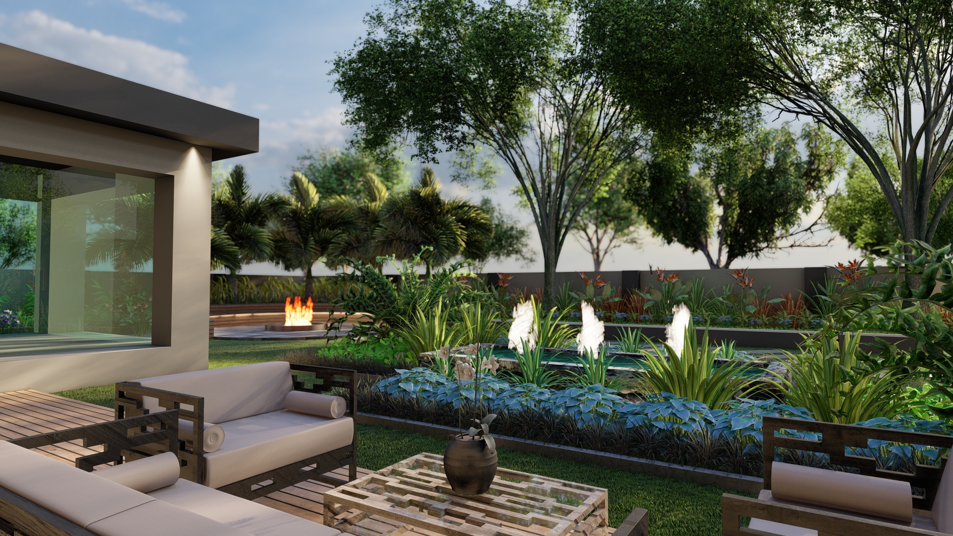 Modern Landscape Backyard Design and Installation