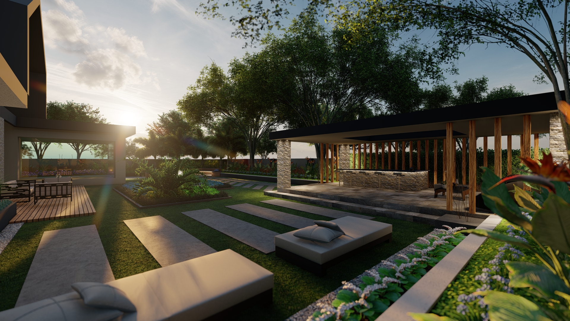 Landscape Seating Area Design